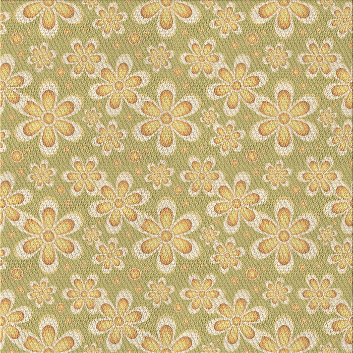 Round Machine Washable Transitional Caramel Brown Rug, wshpat1251brn