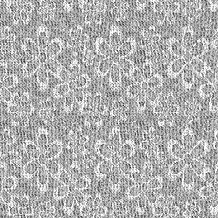 Patterned Platinum Silver Gray Rug, pat1251gry