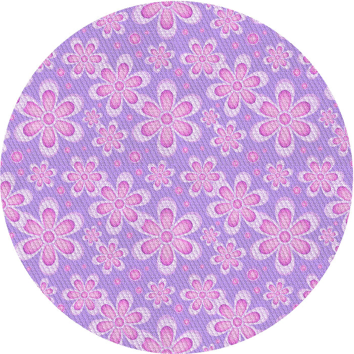 Square Machine Washable Transitional Purple Rug in a Living Room, wshpat1251pur