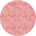 Square Patterned Pink Rug, pat1251rd