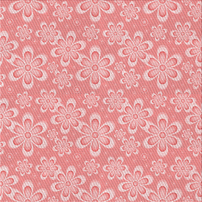 Round Machine Washable Transitional Pink Rug, wshpat1251rd