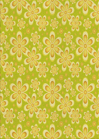 Machine Washable Transitional Yellow Rug, wshpat1251yw