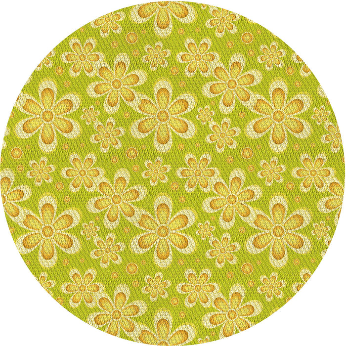 Square Patterned Yellow Rug, pat1251yw