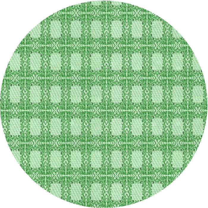 Square Patterned Light Green Rug, pat1252grn