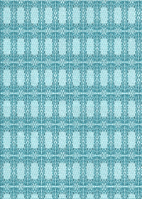 Machine Washable Transitional Blue Rug, wshpat1252lblu