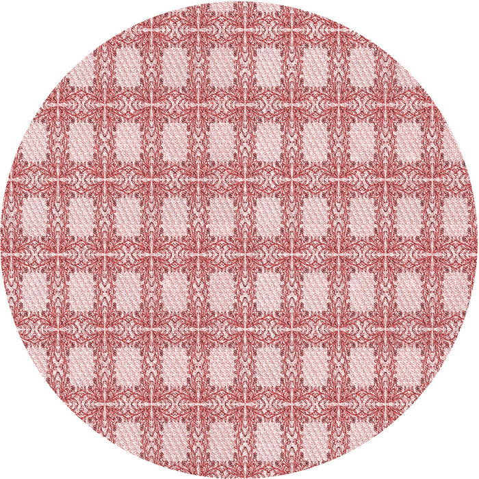 Square Patterned Red Rug, pat1252rd