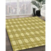 Machine Washable Transitional Dark Golden Brown Rug in a Family Room, wshpat1252yw