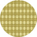 Square Patterned Dark Golden Brown Rug, pat1252yw