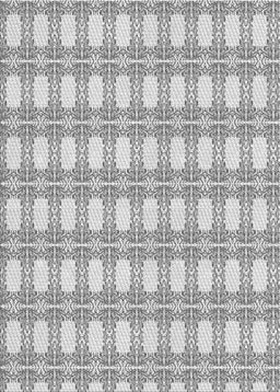 Patterned Platinum Gray Novelty Rug, pat1252