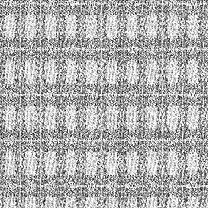 Patterned Platinum Gray Novelty Rug, pat1252