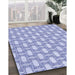 Machine Washable Transitional Blue Rug in a Family Room, wshpat1253blu