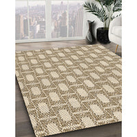 Patterned Golden Blonde Gold Rug, pat1253brn