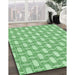 Patterned Light Green Rug in Family Room, pat1253grn