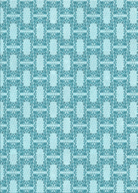 Machine Washable Transitional Blue Rug, wshpat1253lblu