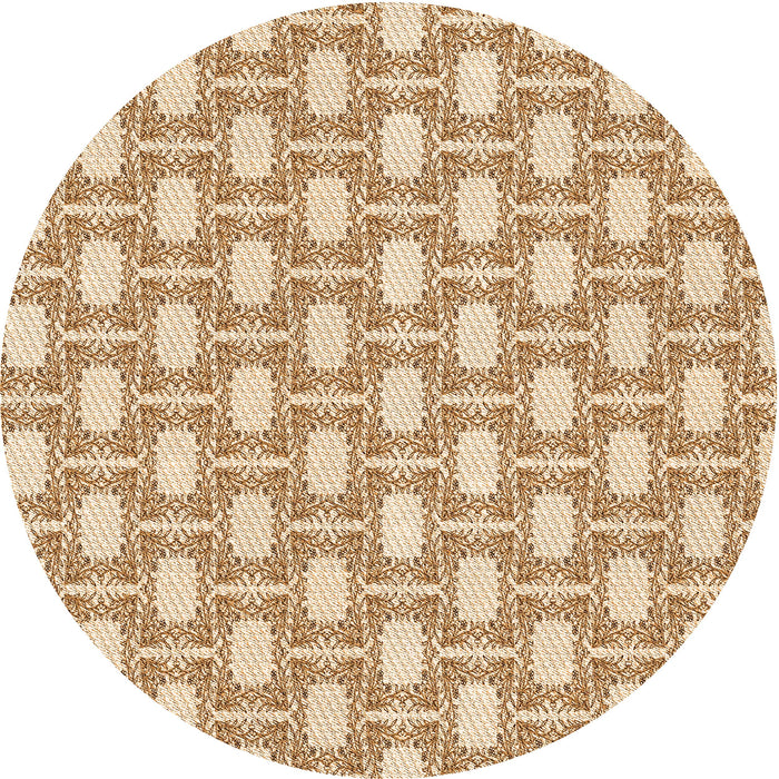 Square Machine Washable Transitional Deep Peach Orange Rug in a Living Room, wshpat1253org