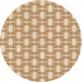 Square Patterned Deep Peach Orange Rug, pat1253org