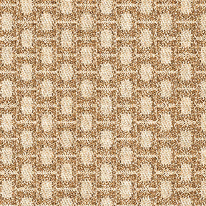 Round Patterned Deep Peach Orange Rug, pat1253org