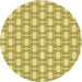 Square Patterned Dark Golden Brown Rug, pat1253yw