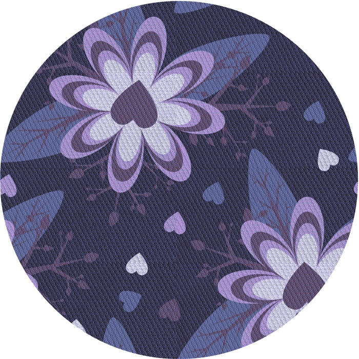 Square Machine Washable Transitional Light Purple Rug in a Living Room, wshpat1254blu