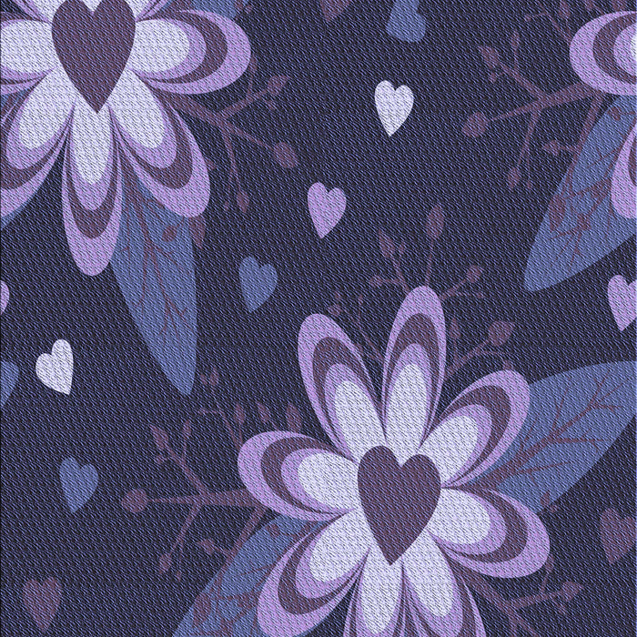 Patterned Light Purple Rug, pat1254blu