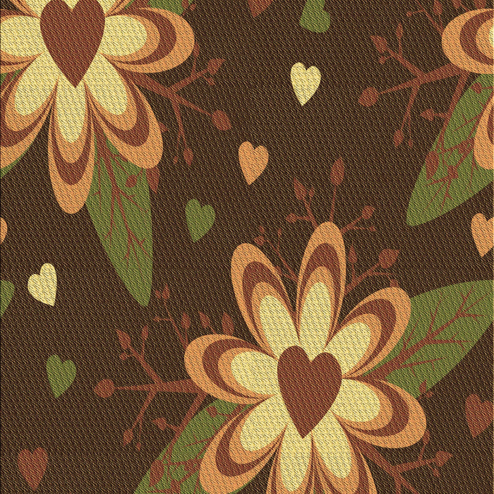 Patterned Red Rug, pat1254brn