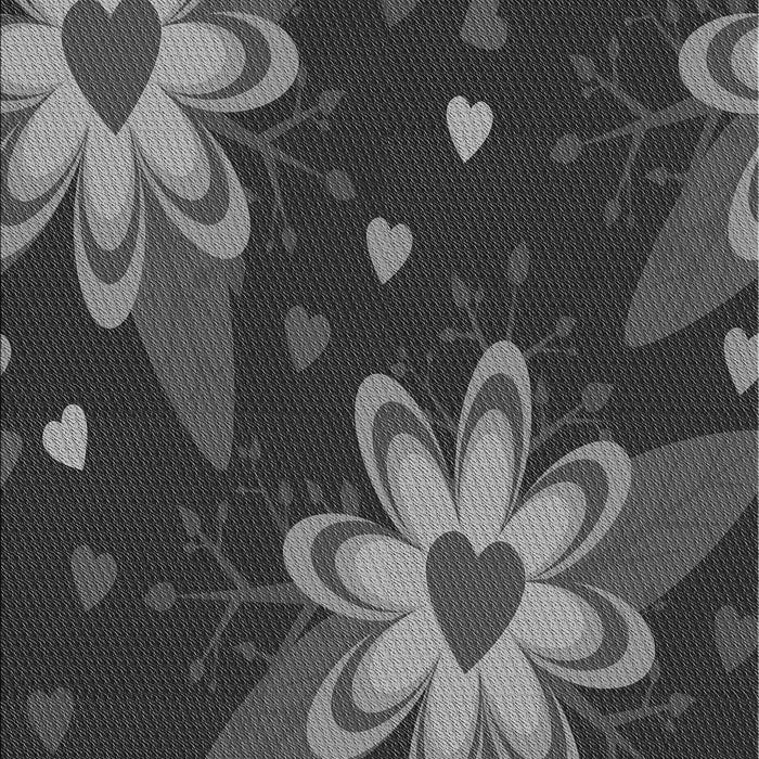 Machine Washable Transitional Charcoal Black Rug, wshpat1254gry