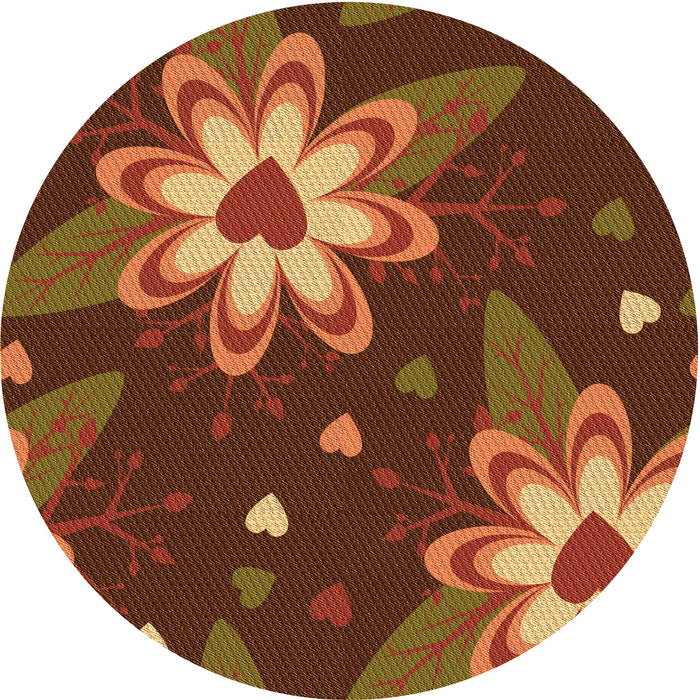 Square Machine Washable Transitional Saffron Red Rug in a Living Room, wshpat1254org