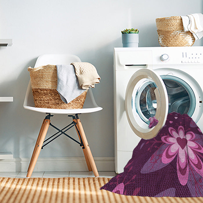 Machine Washable Transitional Orchid Purple Rug in a Washing Machine, wshpat1254pur
