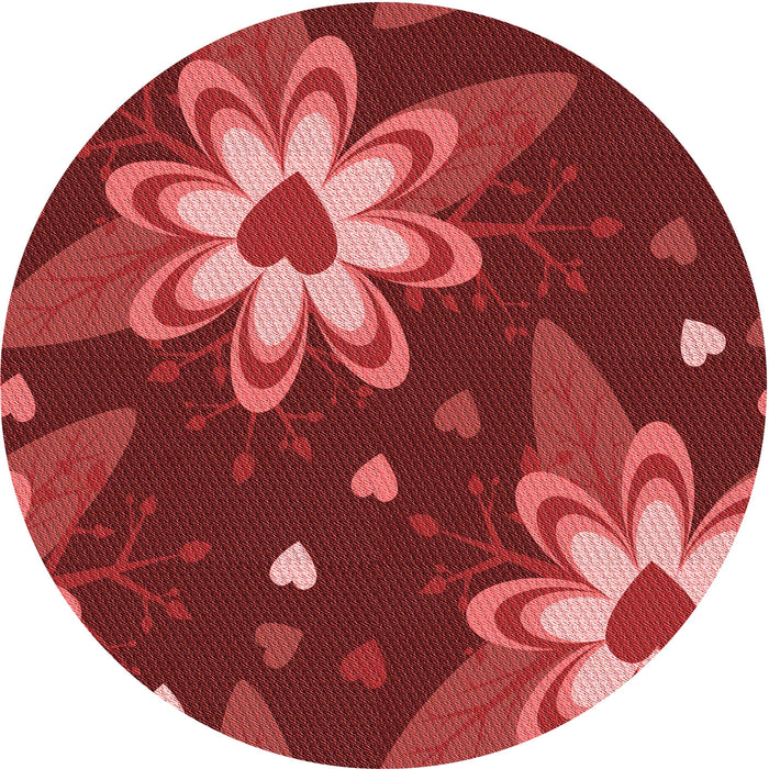 Square Patterned Red Rug, pat1254rd