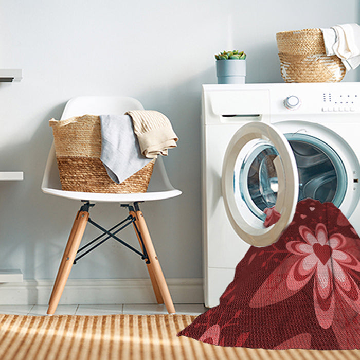 Machine Washable Transitional Red Rug in a Washing Machine, wshpat1254rd