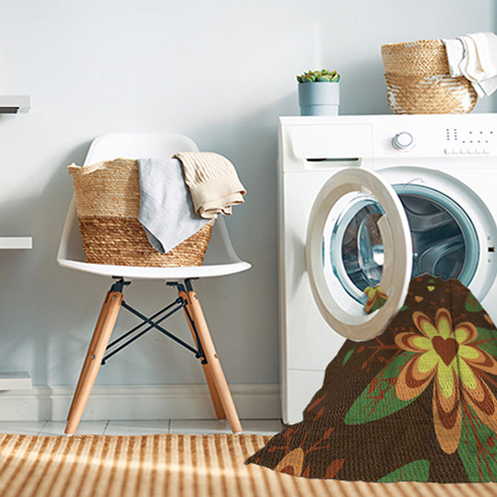 Machine Washable Transitional Night Red Rug in a Washing Machine, wshpat1254