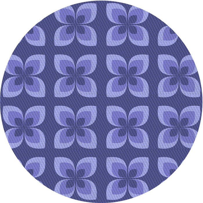 Square Patterned Sky Blue Rug, pat1255blu