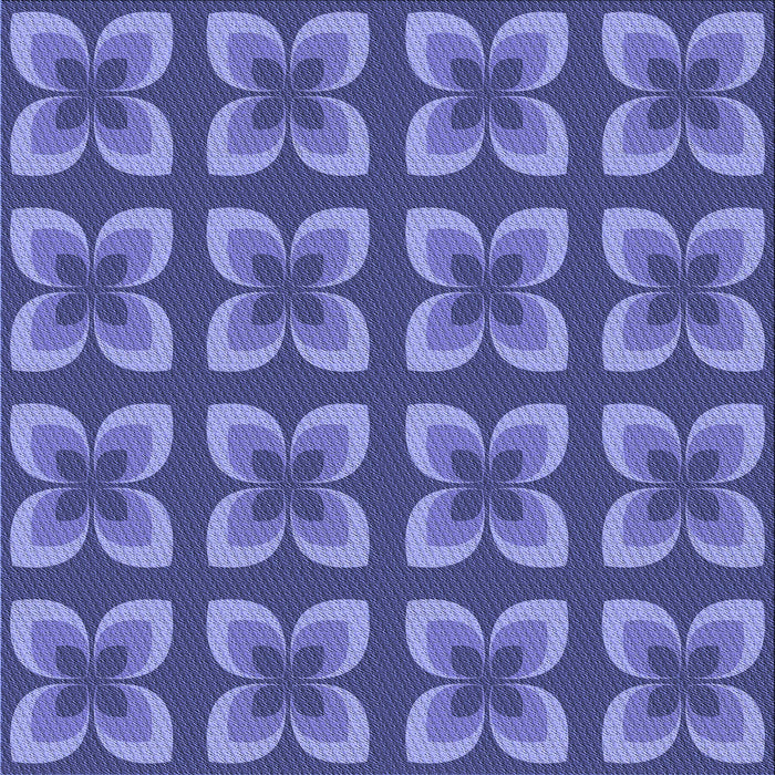 Round Patterned Sky Blue Rug, pat1255blu