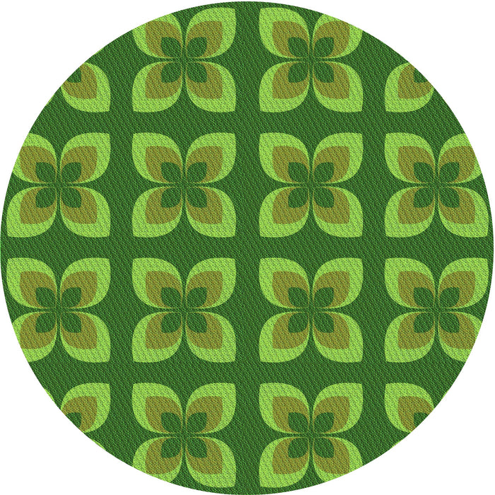 Square Patterned Green Rug, pat1255grn