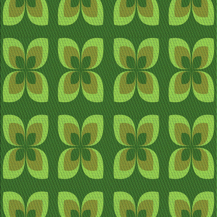 Patterned Green Rug, pat1255grn
