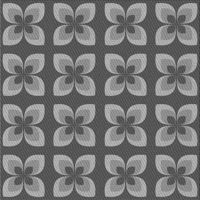 Round Machine Washable Transitional Dark Gray Rug, wshpat1255gry