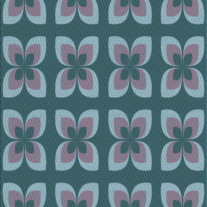 Patterned Koi Blue Rug, pat1255lblu