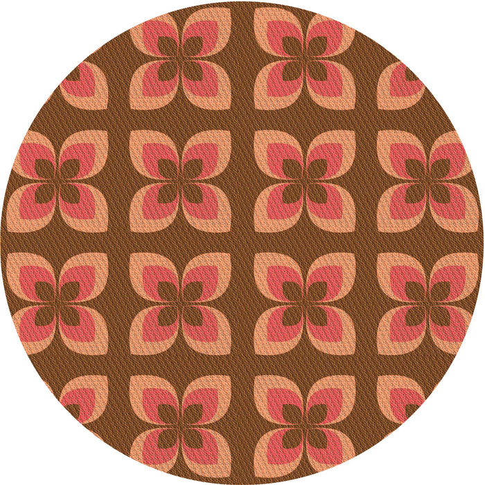 Square Patterned Orange Rug, pat1255org