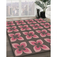 Patterned Red Novelty Rug, pat1255