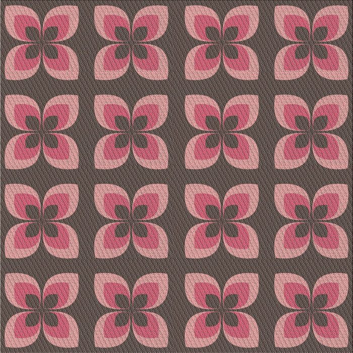 Square Patterned Red Novelty Rug, pat1255