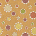 Round Patterned Yellow Orange Rug, pat1256brn