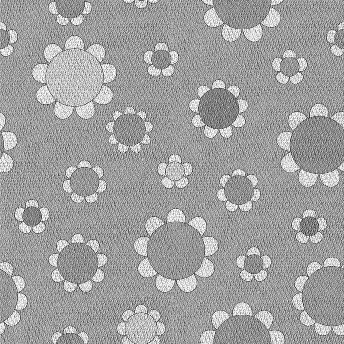 Round Machine Washable Transitional Gray Rug, wshpat1256gry