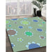 Machine Washable Transitional Blue Green Rug in a Family Room, wshpat1256lblu