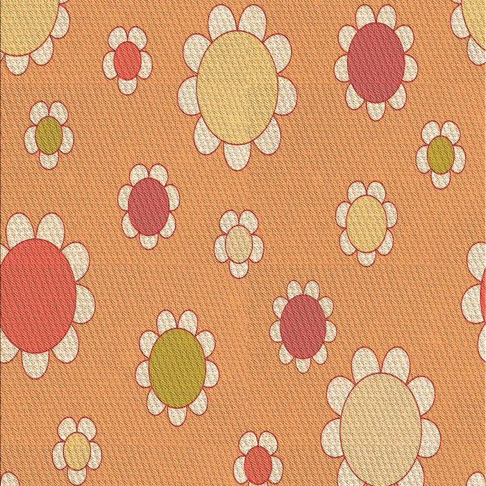 Patterned Yellow Orange Rug, pat1256org