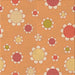 Round Patterned Yellow Orange Rug, pat1256org