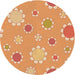 Square Machine Washable Transitional Yellow Orange Rug in a Living Room, wshpat1256org