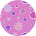 Square Patterned Violet Purple Rug, pat1256pur