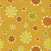 Round Patterned Bright Gold Yellow Rug, pat1256yw