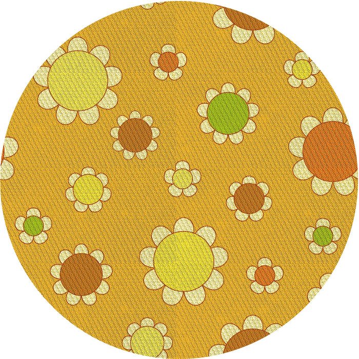 Square Machine Washable Transitional Bright Gold Yellow Rug in a Living Room, wshpat1256yw