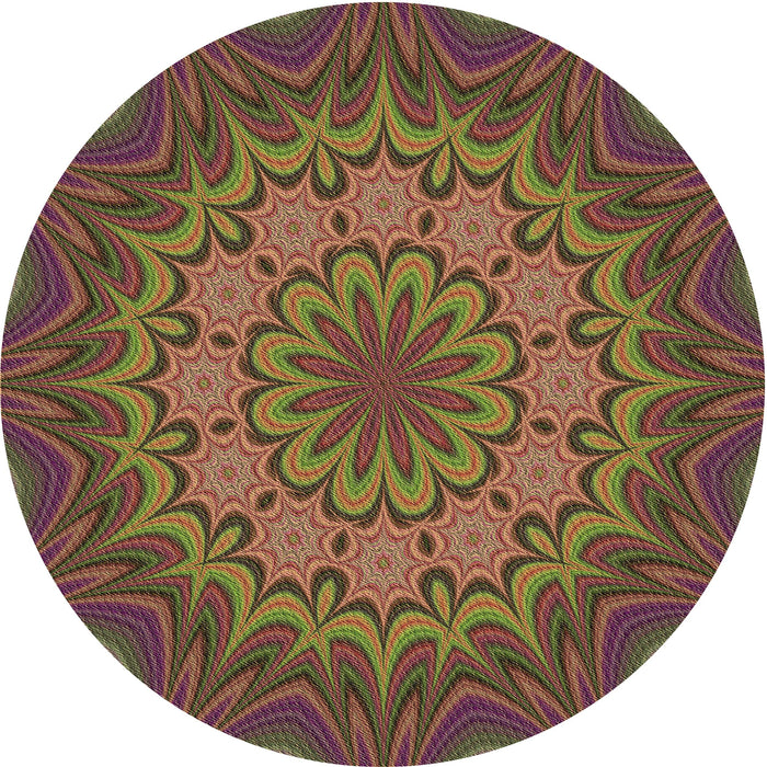 Square Patterned Brown Red Rug, pat1257brn